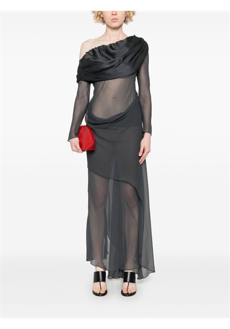 Black sheer maxi dress Christopher Esber - women CHRISTOPHER ESBER | 24033173CRBNGRY